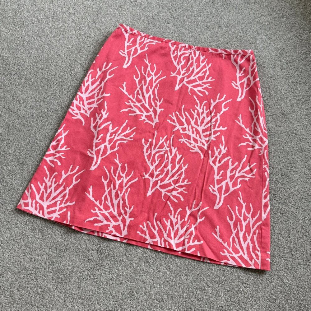 * 346 Brooks Brothers Stretch A-line Skirt in Coral Pink Spring Summer US 10